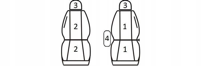 Pokrowce miarowe do Citroen Nemo 1+1 (2007-2017r) zdjęcie 2