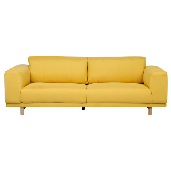 Sofa 3-osobowa żółta NIVALA zdjęcie 1