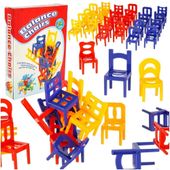 Gra zręcznościowa rodzinna spadające krzesła balansujące krzesełka 24 el.