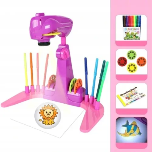 PROJEKTOR DO NAUKI RYSOWANIA RZUTNIK RÓŻOWY ZESTAW na Arena.pl