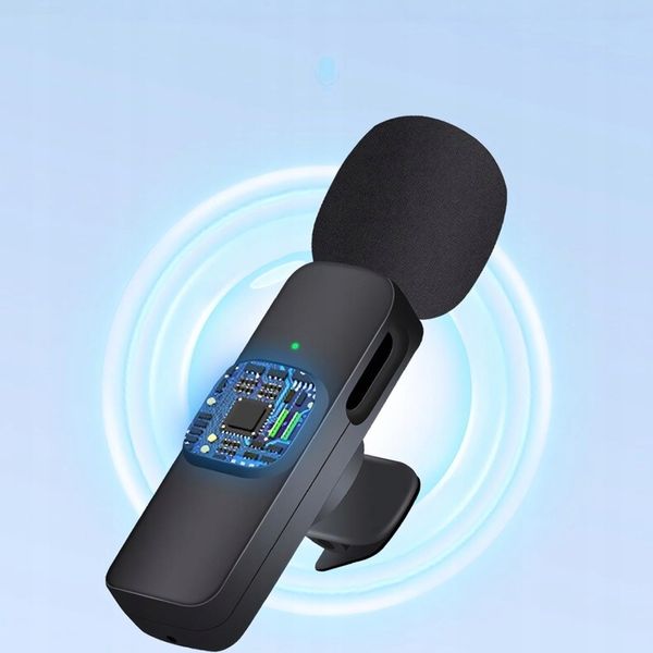 ZESTAW 2x MIKROFON KRAWATOWY BEZPRZEWODOWY USB C NA KLIPS USBC 2 MIKROFONY zdjęcie 3