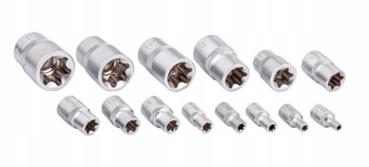 KLUCZE NASADOWE TORX E4-E24 NASADKI TORKS wew 14el zdjęcie 6