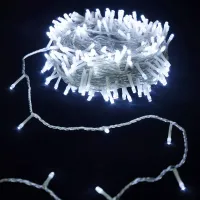 Lampki choinkowe 300 LED na 4 baterie AA 30 m zimne światło do dekoracji