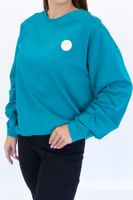 Zielona Bluza Damska z Drapowanymi Rękawami S/M