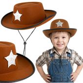 Kapelusz Szeryfa Srebna Gwiazda Kostium Kowbojski Przebranie Kowboja