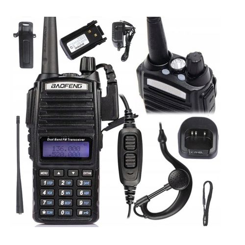 KRÓTKOFALÓWKA WALKIE TALKIE BAOFENG UV-82 5W HTQ PMR RADIOTELEFON ZASIĘG na Arena.pl