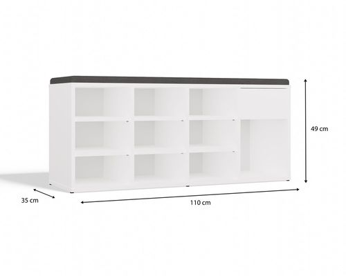 Szafka Na Obuwie Buty Otwarta TALLIN BIAŁY Do Przedpokoju na Arena.pl