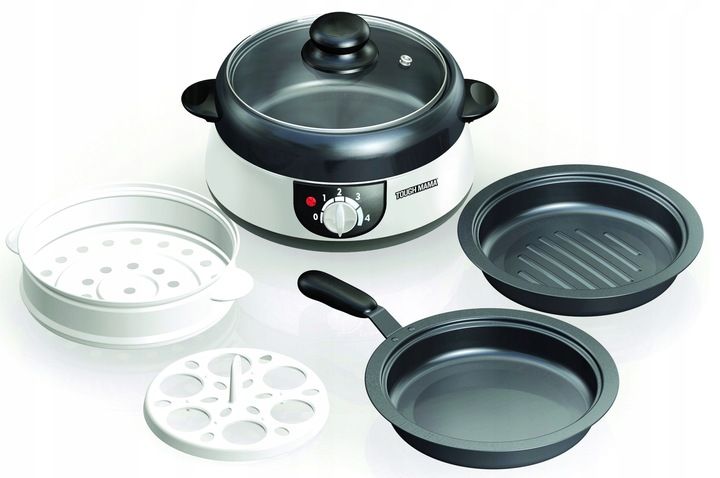 Multicooker wolnowar parowar 8w1 pojemność 1,5L garnek ceramiczny Hometech zdjęcie 3