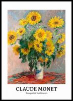 Plakat 50x70cm Design Sunflowers, Monet Vintage do Salonu