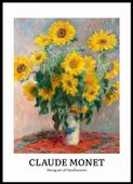 Plakat 50x70cm Design Sunflowers, Monet Vintage do Salonu