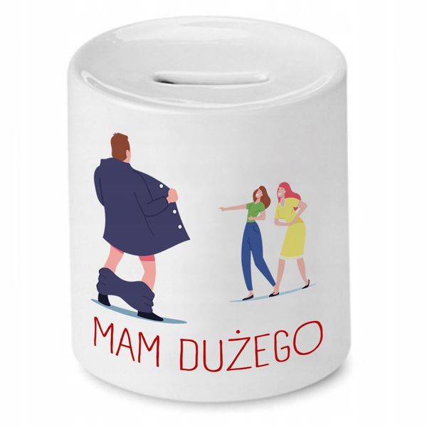 Skarbonka Śmieszna Zabawna Mam Dużęgo Prezent Z Nadrukiem Ze Zdjęciem zdjęcie 1