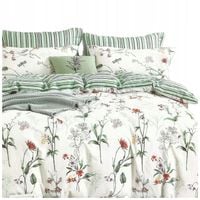 Pościel bawełniana kwiaty KOMPLET DWUSTRONNA 200x220 POSZEWKI BAWEŁNA