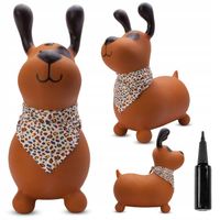 Skoczek gumowy dla dzieci do skakania z pompką Reksio z bandaną Sun Baby