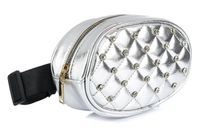 Srebrna Damska Nerka Saszetka Na Pasek Biodrówka Owalna B15