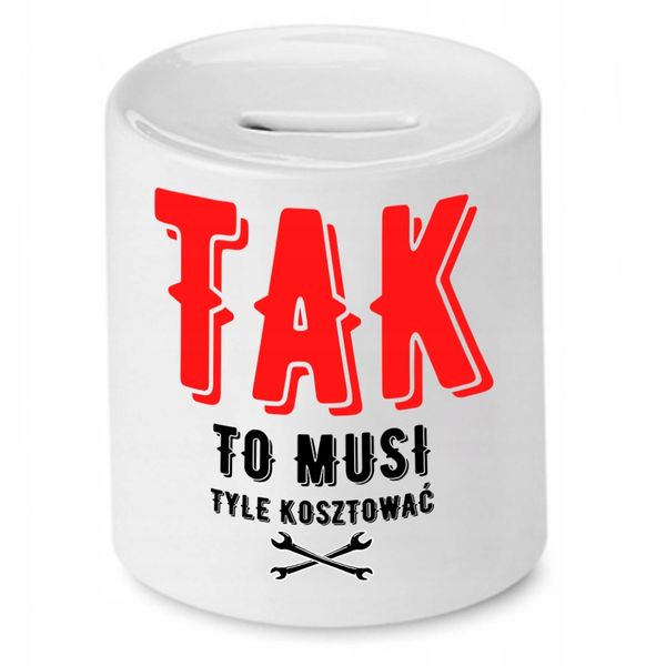 Skarbonka Dla Mechanika To Musi Tyle Kosztować Z Nadrukiem Ze Zdjęciem zdjęcie 1
