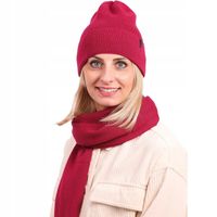 ZIMOWY KOMPLET DAMSKI WEŁNIANY 100% MERINO Czapka +szal Szalik Miękki długi