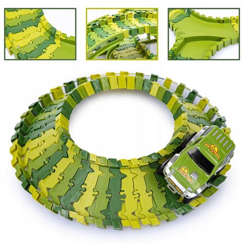 TOR SAMOCHODOWY WYŚCIGOWY PARK DINOZAURÓW MAGIC TRACK 240 elementów / 360cm na Arena.pl