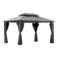 PAWILON OGRODOWY 3X4 TINO Z PEŁNYMI ŚCIANKAMI