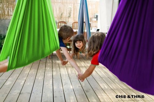 HUŚTAWKA DLA DZIECI HAMAK CHUSTA SENSORYCZNA AKROBATYCZNA JOGA + MOCOWANIE na Arena.pl