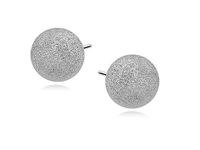 Eleganckie srebrne szronione piaskowane kolczyki kule srebro 925 Z0978_7