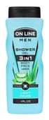 On Line Men Żel pod prysznic 3in1 Light Azure dla mężczyzn 410ml