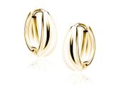 Klasyczne pozłacane srebrne gładkie kolczyki kółka kółeczka circle wysoki połysk srebro 925 Z1874EG