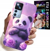 ETUI DO XIAOMI 12T / 12T PRO - SŁODKA PANDA WZORY DLA DZIECI + SZKŁO