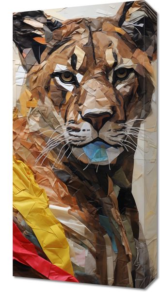 Obraz 30x60cm Papierowy Tygrys zdjęcie 1