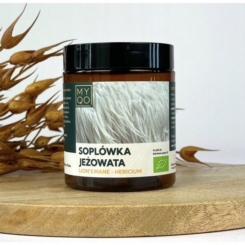 SOPLÓWKA JEŻOWATA BIO 30% Lion's mane Hericium PROSZEK 100G MyQo na Arena.pl