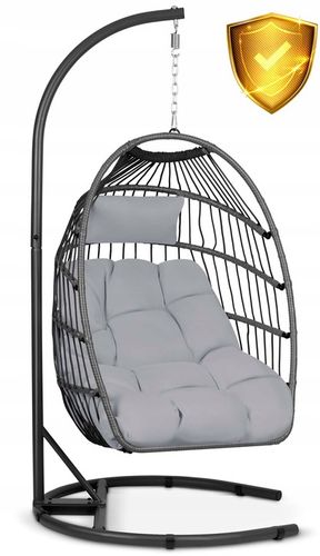 FOTEL OGRODOWY WISZĄCY + GRATIS SZARE PODUSZKI na Arena.pl