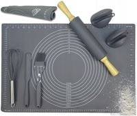 STOLNICA SILIKONOWA ZESTAW + WAŁEK DO CIASTA + ZESTAW PRZYBORÓW KUCHENNYCH