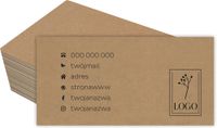 200 szt Eko wizytówki firmowe kraft 250g + PROJEKT karty metki cenówki