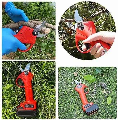 SEKATOR NOŻYCE ELEKTRYCZNY DO GAŁĘZI AKUMULATOROWY 2X BATERIA 30mm 21V zdjęcie 9