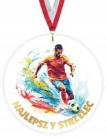 MEDAL Z PLEXI SPORTOWY piłkarski nadruk UV twój napis najlepszy skrzelec