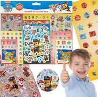 NAKLEJKI DLA DZIECI ZESTAW 500 SZTSZTUK 3D PSI PATROL KOLOROWE