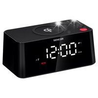 Zegar cyfrowy budzik Sencor SDC 7600 Qi ładowarka indukcyjna 10W USB