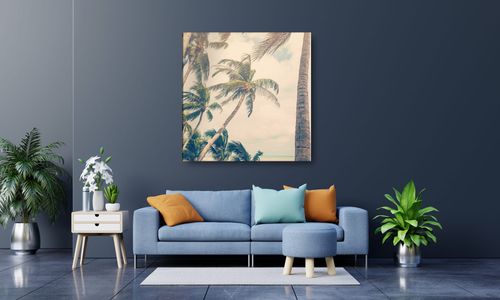 OBRAZ NA PŁÓTNIE 076 Palmy 50x50cm na Arena.pl