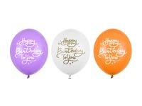 Balony lateksowe Happy birthday to you 30cm, 50 sztuk