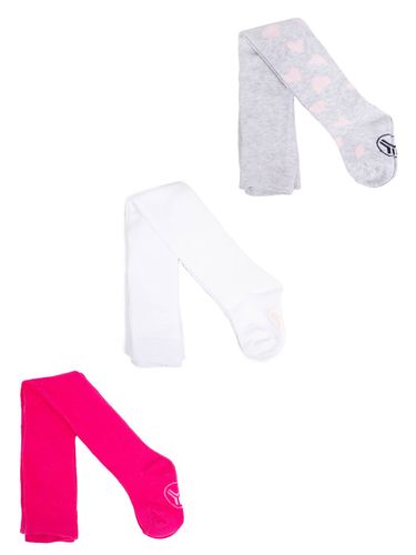 Rajstopy dziewczęce bawełniane we wzory 3PAK  68-74 YOCLUB na Arena.pl