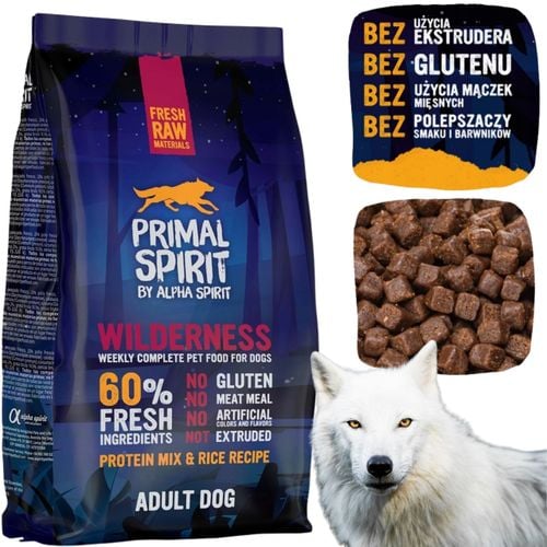 sucha karma dla psa primal spirit wilderness wieprzowina kurczak 1kg na Arena.pl