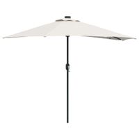 Połowiczny Parasol Ogrodowy piaskowy 294 x 150 x 224 cm tkanina
