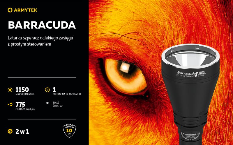 Latarka Armytek Barracuda XP-L HI White zdjęcie 4