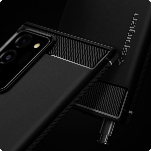 spigen rugged armor galaxy note 20 ultra matte black zdjęcie 10