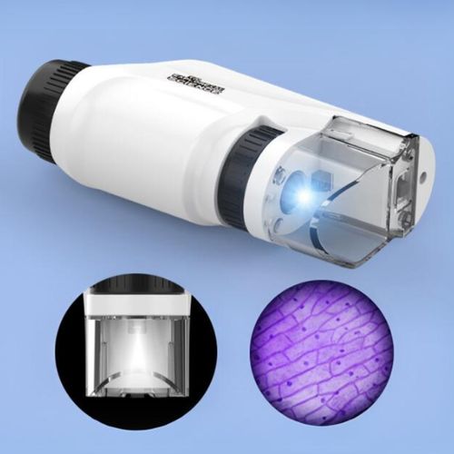 Mikroskop mini kieszonkowy przenośny zabawka edukacyjna dla dzieci prezent na Arena.pl