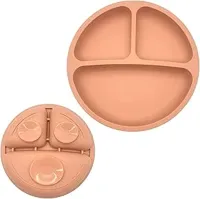 Talerz Silikonowy dla Niemowląt Dziecięcy Antypoślizgowy 20cm Różowy