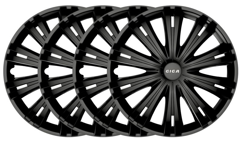 4x Kołpaki 14 GIGA BLACK CZARNE TUNING zdjęcie 2