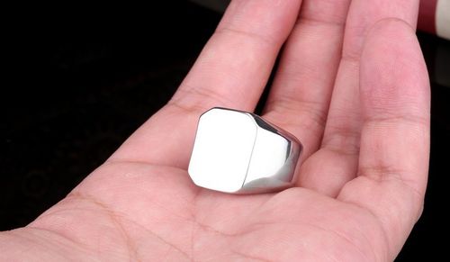 POLEROWANY STALOWY SYGNET STAL 316L JAKOŚĆ R.15 na Arena.pl