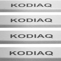 Listwa progowa SKODA KODIAQ Stal nierdzewna 304 mat z czarnymi literami 4sz