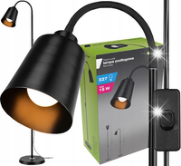 Lampa podłogowa Tracer Lucia 220V 15W Trzonek E27 Klasa Izolacyjna 2 Czarna