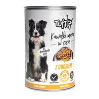 KARMA DLA PSA - MOKRA KARMA PUSZKA DRÓB KAWAŁKI W SOSIE 415g | TufTuf